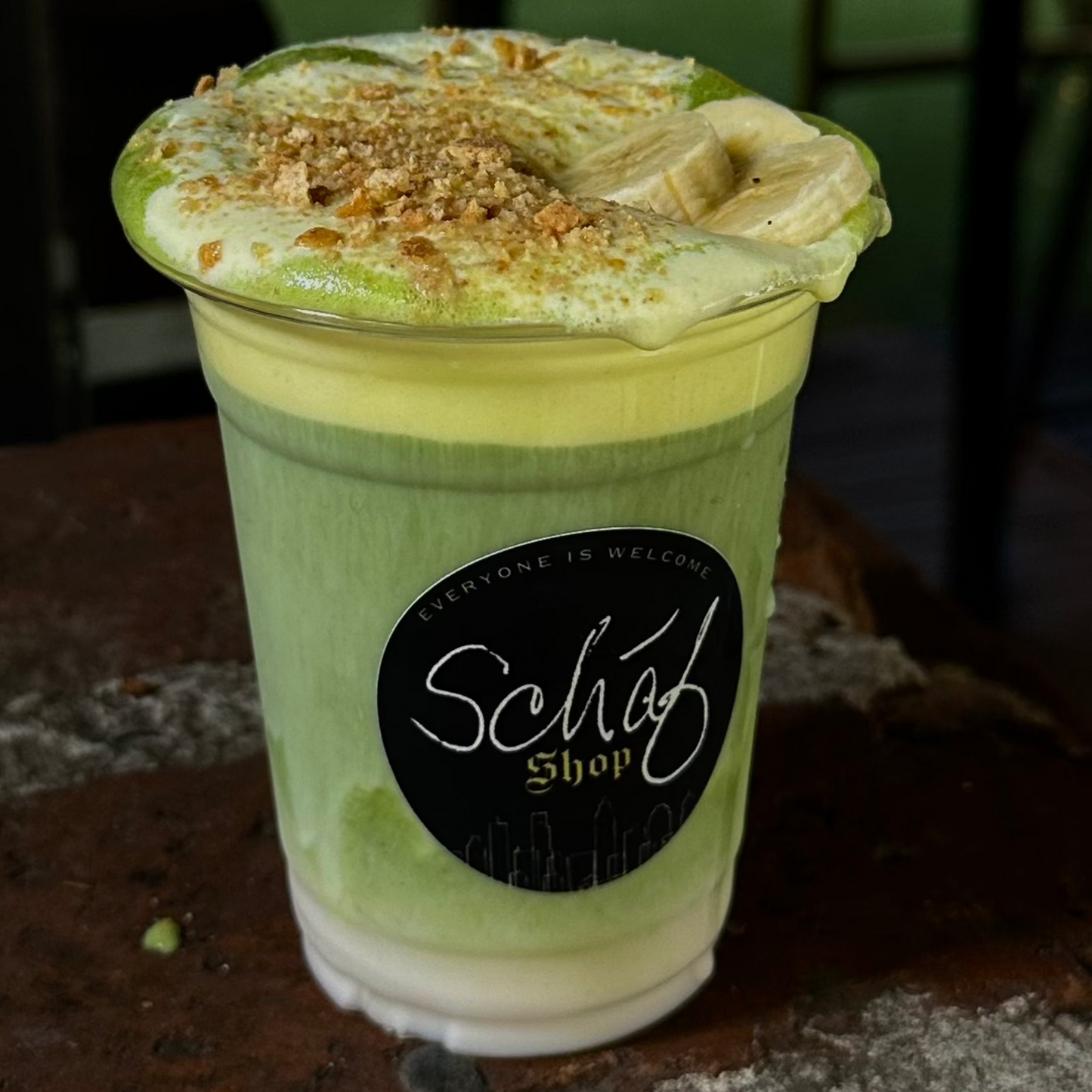 Banana Pudding Matcha ICED