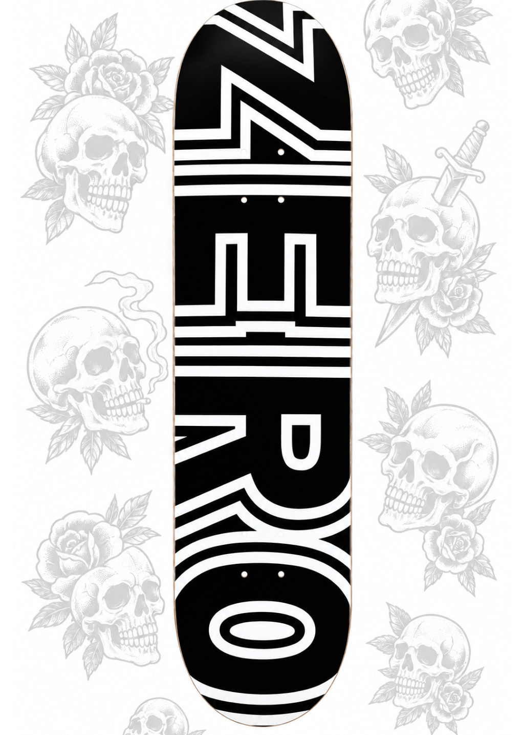 Zero Black and white skate deck